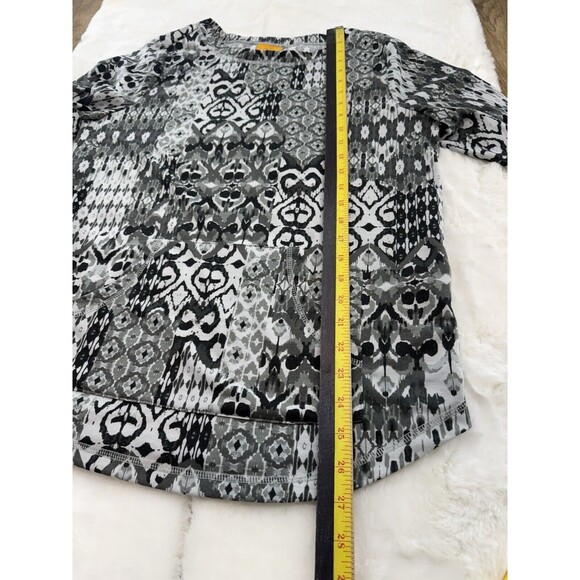 Ruby Rd Multicolor  Long Sleeve Blouse Sz Small Black - Picture 3 of 17